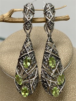 *Серьги Трансформеры Хризолит арт. С625-5977Хр-325 вес 8,85 г - фото 219810 *Серьги Трансформеры Хризолит арт. С625-5977Хр-325 вес 8,85 г - фото 219810