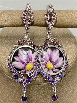 *Серьги Финифть Эмаль арт. С6312-5437М1-602 вес 8,68 г - фото 219886 *Серьги Финифть Эмаль арт. С6312-5437М1-602 вес 8,68 г - фото 219886