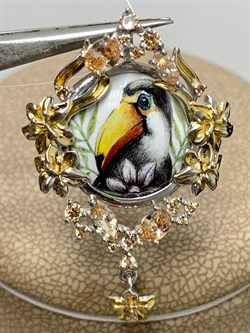 *Подвеска Финифть Эмаль арт. П6312-5394Фш-026 вес 4,66 г - фото 219932 *Подвеска Финифть Эмаль арт. П6312-5394Фш-026 вес 4,66 г - фото 219932