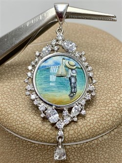 *Подвеска Финифть Эмаль арт. П6312-5394Ф-633 вес 3,62 г - фото 219939 *Подвеска Финифть Эмаль арт. П6312-5394Ф-633 вес 3,62 г - фото 219939