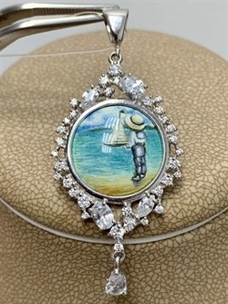 *Подвеска Финифть Эмаль арт. П6312-5394Ф-633 вес 3,62 г - фото 219940 *Подвеска Финифть Эмаль арт. П6312-5394Ф-633 вес 3,62 г - фото 219940