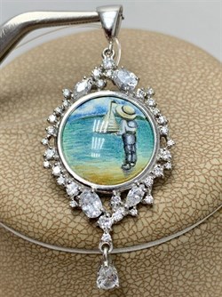 *Подвеска Финифть Эмаль арт. П6312-5394Ф-633 вес 3,62 г - фото 219941 *Подвеска Финифть Эмаль арт. П6312-5394Ф-633 вес 3,62 г - фото 219941