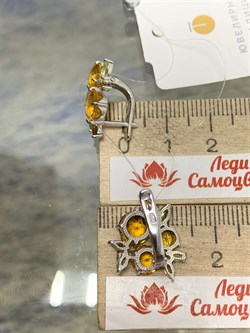 *Серьги Цитрин иск арт. С620-3461М40-710 вес 4,24 г - фото 219956 *Серьги Цитрин иск арт. С620-3461М40-710 вес 4,24 г - фото 219956