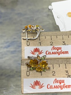 *Серьги Цитрин иск арт. С620-3461М40-710 вес 4,24 г - фото 219957 *Серьги Цитрин иск арт. С620-3461М40-710 вес 4,24 г - фото 219957