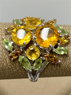 *Кольцо р.17,5 Цитрин иск арт. К620-3461М40-958 вес 3,28 г - фото 219961