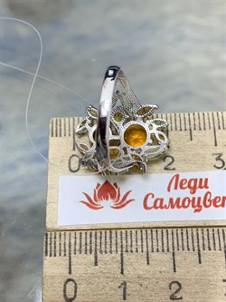 *Кольцо р.17,5 Цитрин иск арт. К620-3461М40-958 вес 3,28 г - фото 219965
