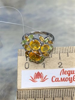 *Кольцо р.17,5 Цитрин иск арт. К620-3461М40-958 вес 3,28 г - фото 219966