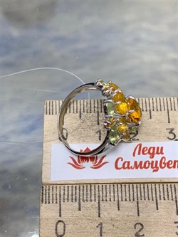 *Кольцо р.17,5 Цитрин иск арт. К620-3461М40-958 вес 3,28 г - фото 219967