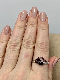 *Кольцо р.19 Гранат арт. К620-3527Гр-535 вес 1,78 г - фото 219986