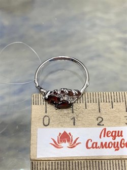 *Кольцо р.19 Гранат арт. К620-3527Гр-535 вес 1,78 г - фото 219993