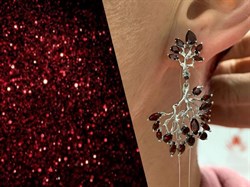 *Серьги Гранат арт. С620-3526Гр-920 вес 8,99 г - фото 220007