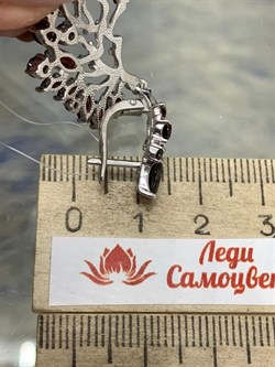 *Серьги Гранат арт. С620-3526Гр-920 вес 8,99 г - фото 220009