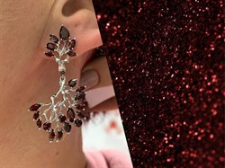 *Серьги Гранат арт. С620-3526Гр-920 вес 8,99 г - фото 220014