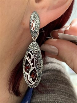 *Серьги Трансформеры Гранат арт. С625-5978Гр-505 вес 7,97 г - фото 220067 *Серьги Трансформеры Гранат арт. С625-5978Гр-505 вес 7,97 г - фото 220067