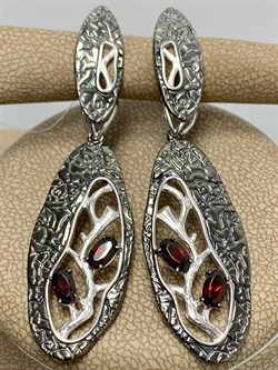 *Серьги Трансформеры Гранат арт. С625-5978Гр-505 вес 7,97 г - фото 220073 *Серьги Трансформеры Гранат арт. С625-5978Гр-505 вес 7,97 г - фото 220073