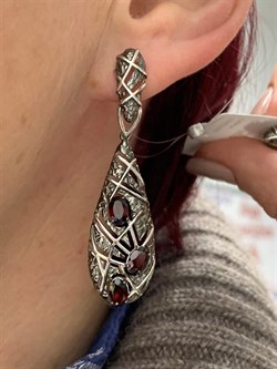 *Серьги Трансформеры Гранат арт. С625-5977Гр-296 вес 8,87 г - фото 220077 *Серьги Трансформеры Гранат арт. С625-5977Гр-296 вес 8,87 г - фото 220077