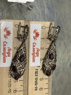 *Серьги Трансформеры Гранат арт. С625-5977Гр-296 вес 8,87 г - фото 220079 *Серьги Трансформеры Гранат арт. С625-5977Гр-296 вес 8,87 г - фото 220079