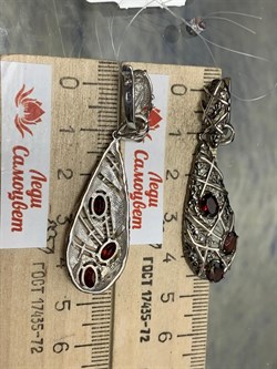 *Серьги Трансформеры Гранат арт. С625-5977Гр-296 вес 8,87 г - фото 220080 *Серьги Трансформеры Гранат арт. С625-5977Гр-296 вес 8,87 г - фото 220080