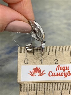 *Серьги Пусеты Гранат арт. С625-6066Гр-434 вес 3,88 г - фото 220107