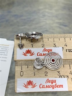 *Серьги Пусеты Гранат арт. С625-6066Гр-434 вес 3,88 г - фото 220108