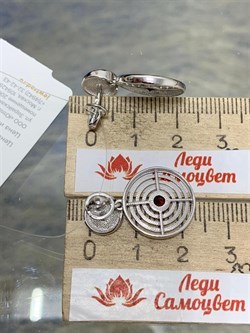 *Серьги Пусеты Гранат арт. С625-6066Гр-434 вес 3,88 г - фото 220109