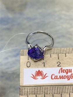 *Кольцо р.17 Сердце Танзанит иск арт. К630-815СТнз-068  вес 2,4 г - фото 220136 *Кольцо р.17 Сердце Танзанит иск арт. К630-815СТнз-068  вес 2,4 г - фото 220136