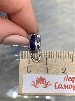 *Подвеска Сердце Танзанит иск арт. П630-815СТнз-247 вес 1,3 г - фото 220154 *Подвеска Сердце Танзанит иск арт. П630-815СТнз-247 вес 1,3 г - фото 220154