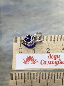 *Подвеска Сердце Танзанит иск арт. П630-815СТнз-247 вес 1,3 г - фото 220155 *Подвеска Сердце Танзанит иск арт. П630-815СТнз-247 вес 1,3 г - фото 220155
