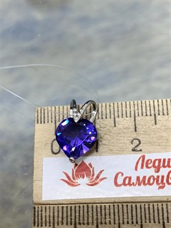 *Подвеска Сердце Танзанит иск арт. П630-815СТнз-247 вес 1,3 г - фото 220157 *Подвеска Сердце Танзанит иск арт. П630-815СТнз-247 вес 1,3 г - фото 220157