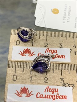 *Серьги Сердце Танзанит иск арт. С630-815СТнз-315 вес  3,23 г - фото 220168 *Серьги Сердце Танзанит иск арт. С630-815СТнз-315 вес  3,23 г - фото 220168
