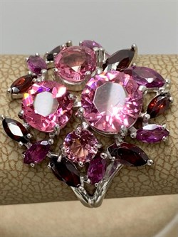 *Кольцо р.19 Родолит Микс арт. К620-3461М14-217 вес 3,54 г - фото 220185 *Кольцо р.19 Родолит Микс арт. К620-3461М14-217 вес 3,54 г - фото 220185