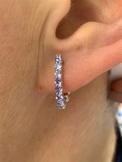 *Серьги Танзанит арт. 02-10-0003/7(с)-411 вес 2,05 г - фото 220440 *Серьги Танзанит арт. 02-10-0003/7(с)-411 вес 2,05 г - фото 220440