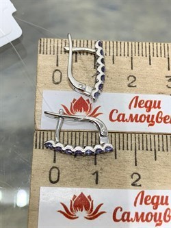 *Серьги Танзанит арт. 02-10-0003/7(с)-411 вес 2,05 г - фото 220442 *Серьги Танзанит арт. 02-10-0003/7(с)-411 вес 2,05 г - фото 220442