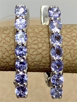 *Серьги Танзанит арт. 02-10-0003/7(с)-411 вес 2,05 г - фото 220446 *Серьги Танзанит арт. 02-10-0003/7(с)-411 вес 2,05 г - фото 220446