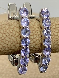 *Серьги Танзанит арт. 02-10-0003/7(с)-411 вес 2,05 г - фото 220447 *Серьги Танзанит арт. 02-10-0003/7(с)-411 вес 2,05 г - фото 220447