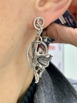 *Серьги Балерины Белый Фианит арт. 12701с-734 вес 16,03 г - фото 220515 *Серьги Балерины Белый Фианит арт. 12701с-734 вес 16,03 г - фото 220515