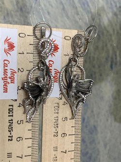 *Серьги Балерины Белый Фианит арт. 12701с-734 вес 16,03 г - фото 220519 *Серьги Балерины Белый Фианит арт. 12701с-734 вес 16,03 г - фото 220519