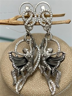 *Серьги Балерины Белый Фианит арт. 12701с-734 вес 16,03 г - фото 220523 *Серьги Балерины Белый Фианит арт. 12701с-734 вес 16,03 г - фото 220523