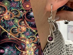 *Серьги Фианит арт. 12768с-515 вес 9,5 г - фото 220568 *Серьги Фианит арт. 12768с-515 вес 9,5 г - фото 220568