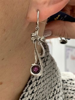 *Серьги Фианит арт. 12768с-515 вес 9,5 г - фото 220569 *Серьги Фианит арт. 12768с-515 вес 9,5 г - фото 220569