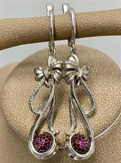 *Серьги Фианит арт. 12768с-515 вес 9,5 г - фото 220573 *Серьги Фианит арт. 12768с-515 вес 9,5 г - фото 220573