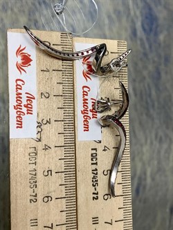 *Серьги Пусеты Фианит арт. 12773с-473 6,92 г - фото 220591