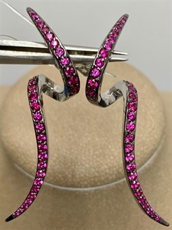 *Серьги Пусеты Фианит арт. 12773с-473 6,92 г - фото 220594