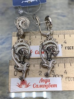 *Серьги Афродита Фианит арт. 12698с-642 вес 17,57 г - фото 220606 *Серьги Афродита Фианит арт. 12698с-642 вес 17,57 г - фото 220606