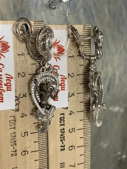 *Серьги Афродита Фианит арт. 12698с-642 вес 17,57 г - фото 220607 *Серьги Афродита Фианит арт. 12698с-642 вес 17,57 г - фото 220607