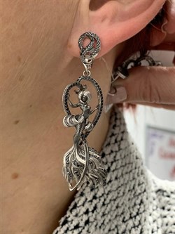 *Серьги Русалки Фианит арт. 12751с-006 вес 20,58 г - фото 220644 *Серьги Русалки Фианит арт. 12751с-006 вес 20,58 г - фото 220644