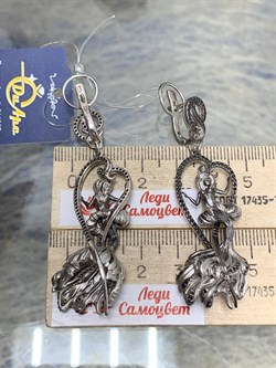 *Серьги Русалки Фианит арт. 12751с-006 вес 20,58 г - фото 220646 *Серьги Русалки Фианит арт. 12751с-006 вес 20,58 г - фото 220646