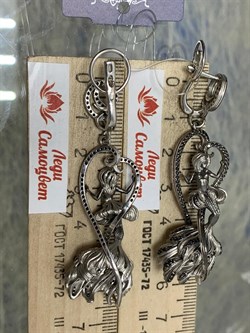 *Серьги Русалки Фианит арт. 12751с-006 вес 20,58 г - фото 220647 *Серьги Русалки Фианит арт. 12751с-006 вес 20,58 г - фото 220647