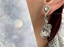 *Серьги Фианит арт. 71204с-863 вес 18,99 г - фото 220651 *Серьги Фианит арт. 71204с-863 вес 18,99 г - фото 220651