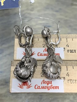 *Серьги Фианит арт. 71204с-863 вес 18,99 г - фото 220655 *Серьги Фианит арт. 71204с-863 вес 18,99 г - фото 220655